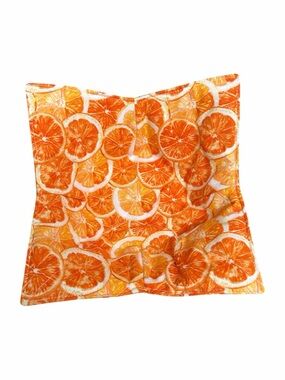 Hand Crafted Bowl Cozy Bowl Holder Microwavable  Cotton Padded Orange Print